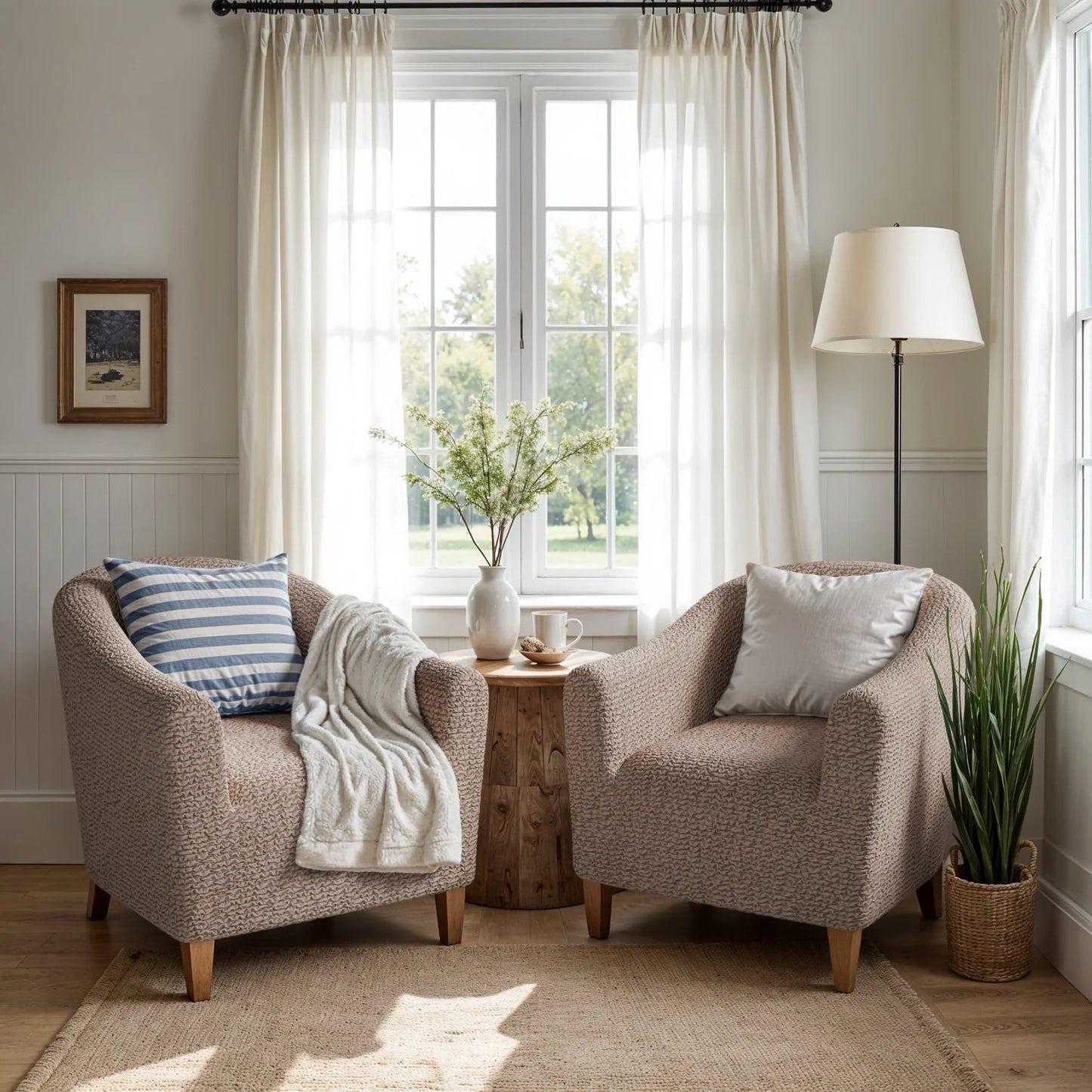 Premium Microfiber Barrel Chair Slipcover for All Genders - Lexians