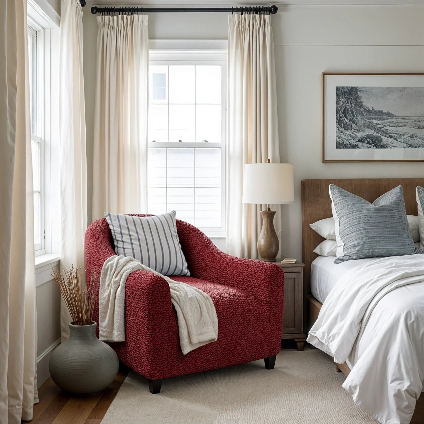 Premium Microfiber Barrel Chair Slipcover for All Genders - Lexians
