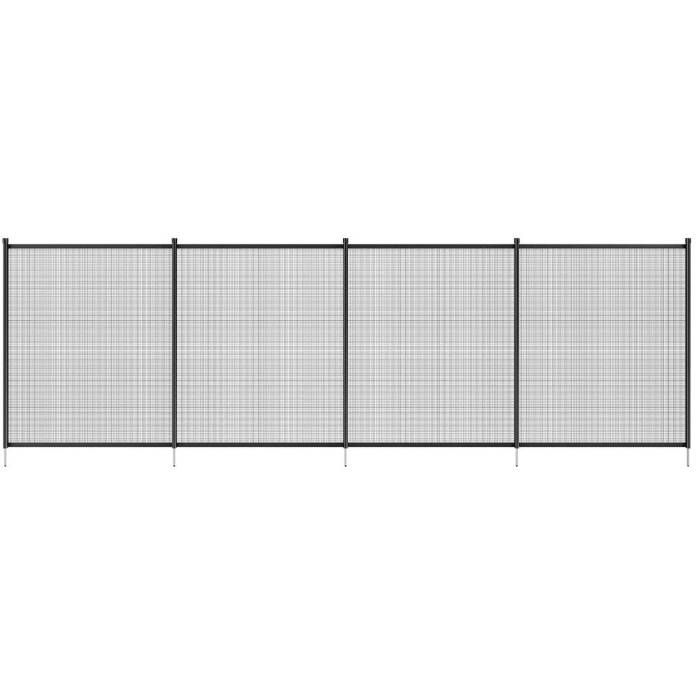 "Removable inground pool safety fence with mesh design providing child and pet protection with sleek, durable panels."