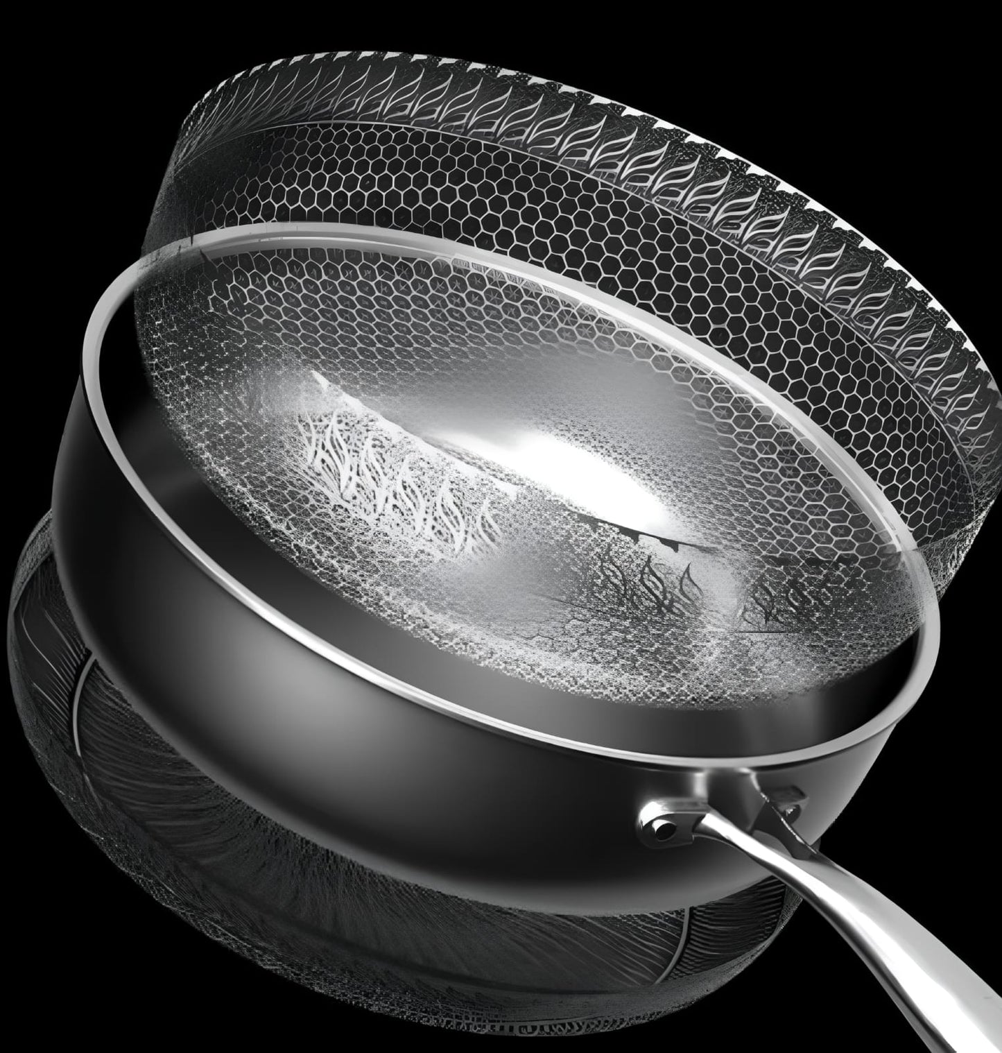 Stainless Steel Honeycomb Non - Stick Wok - Stir - Fry Cookware - Lexians