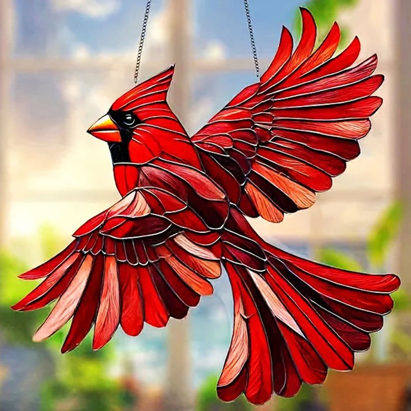 Unique Multicolor Hummingbird Glass Suncatcher - Lexians