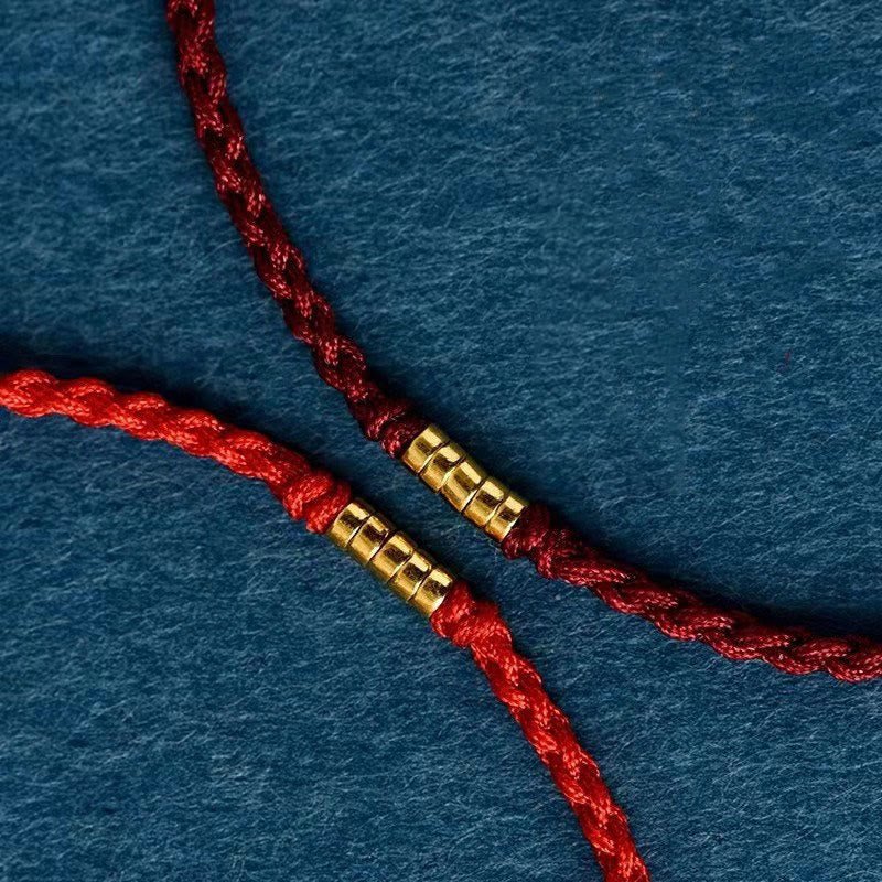 Unisex 925 Sterling Silver Lucky Red Braided Bracelet Anklet - Lexians