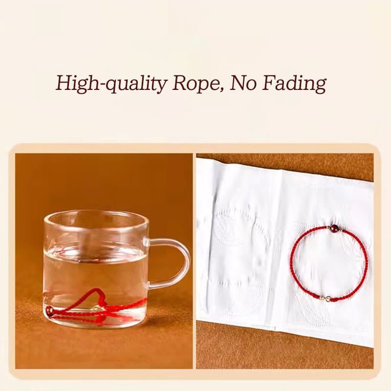 Unisex 925 Sterling Silver Lucky Red Braided Bracelet Anklet - Lexians