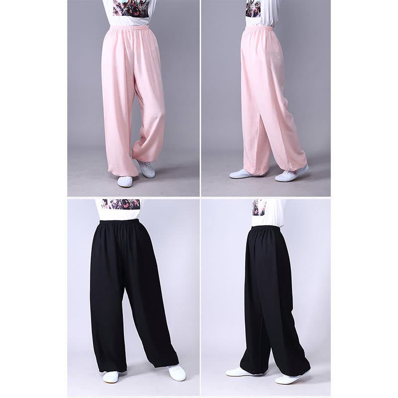 Unisex Cotton Linen Tai Chi & Yoga Pants for Summer Comfort - Lexians