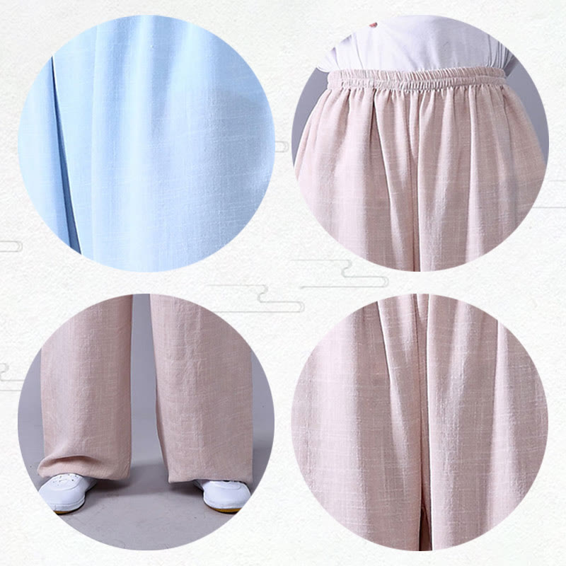 Unisex Cotton Linen Tai Chi & Yoga Pants for Summer Comfort - Lexians