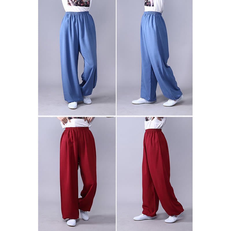 Unisex Cotton Linen Tai Chi & Yoga Pants for Summer Comfort - Lexians