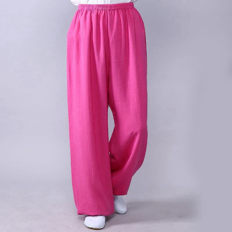 Unisex Cotton Linen Tai Chi & Yoga Pants for Summer Comfort - Lexians
