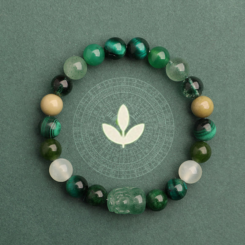Unisex Five Elements Crystal Agate Luck Bracelet - Lexians
