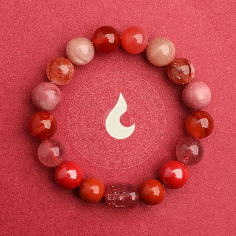 Unisex Five Elements Crystal Agate Luck Bracelet - Lexians
