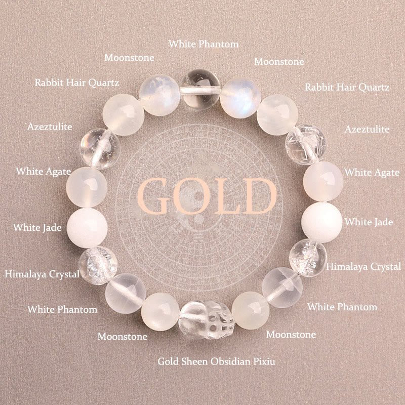 Unisex Five Elements Crystal Agate Luck Bracelet - Lexians