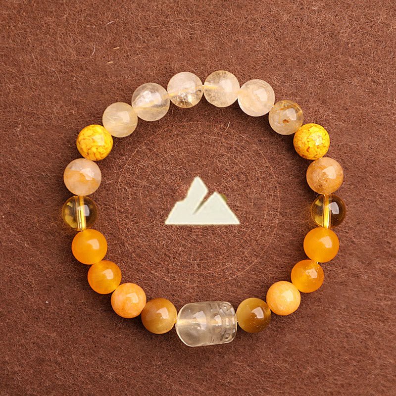 Unisex Five Elements Crystal Agate Luck Bracelet - Lexians