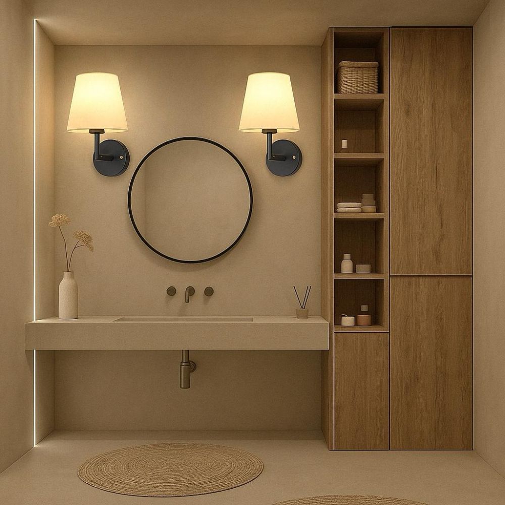 Wireless Dimmable Fabric Wall Light Set with Free Bulbs - Lexians