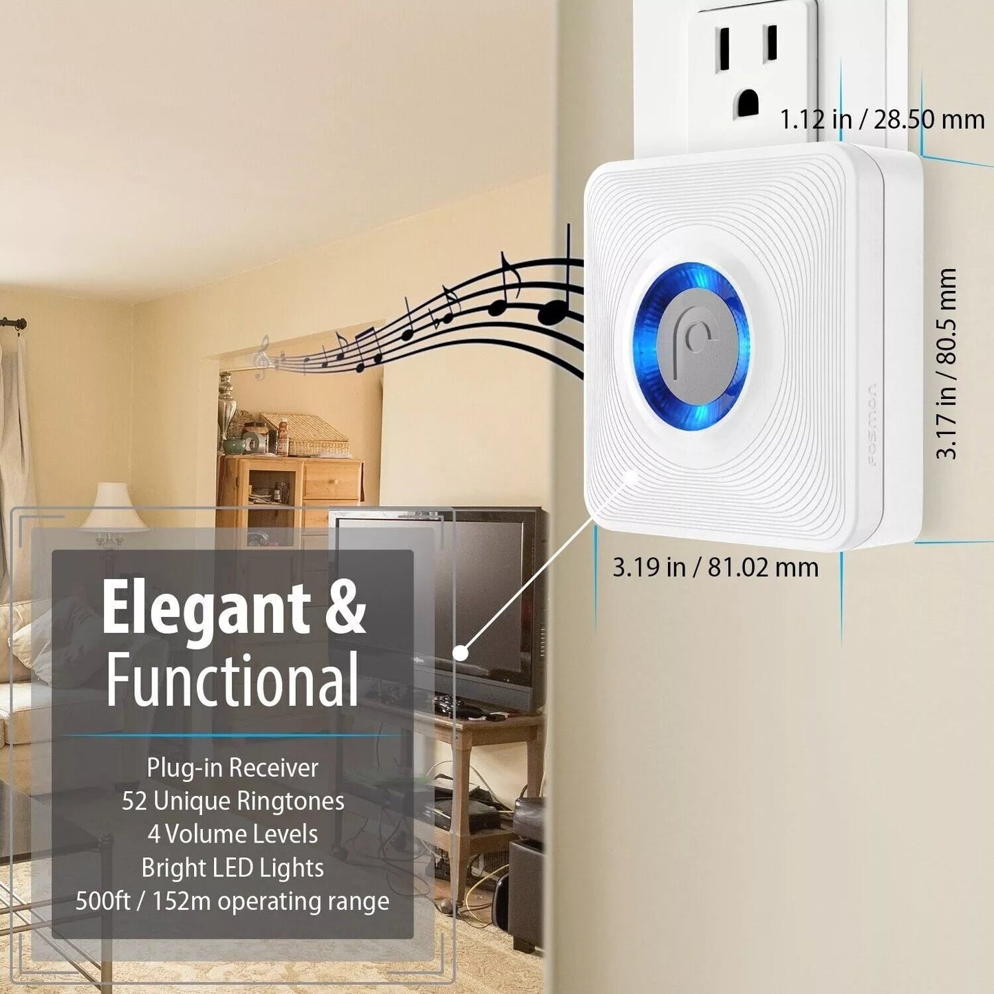 Wireless Motion Sensor Driveway Alarm for Home Security - Lexians