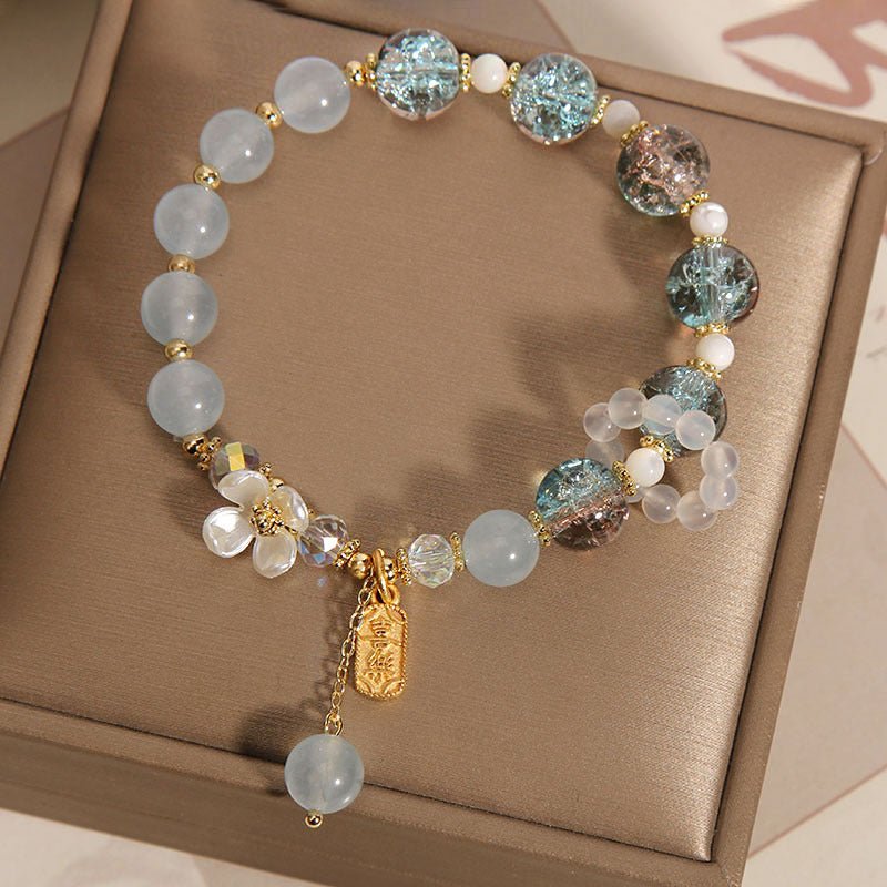 Women's Blue Crystal Amethyst Healing Bracelet - Lexians