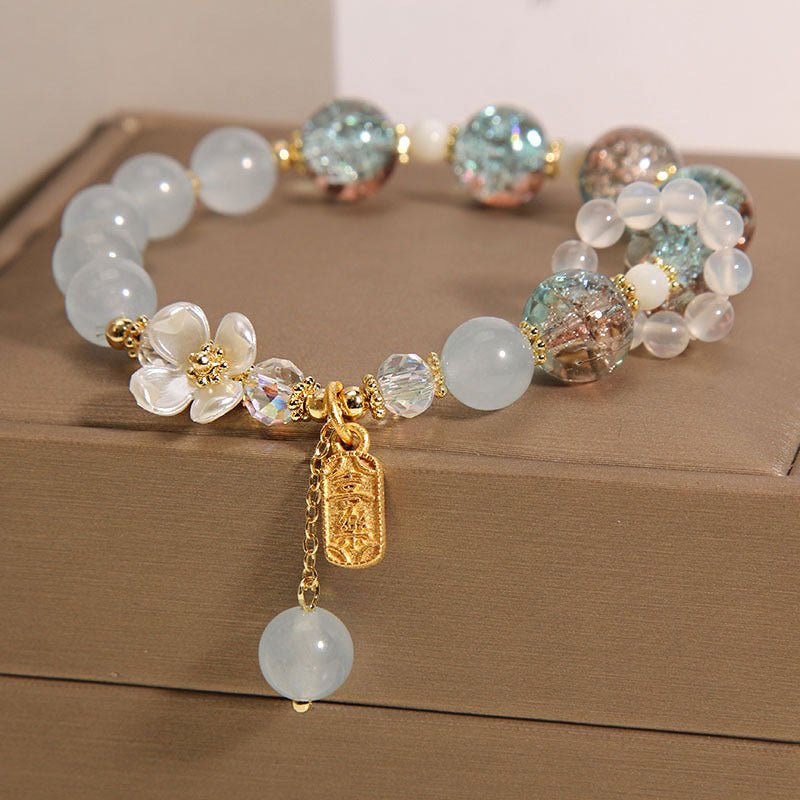 Women's Blue Crystal Amethyst Healing Bracelet - Lexians