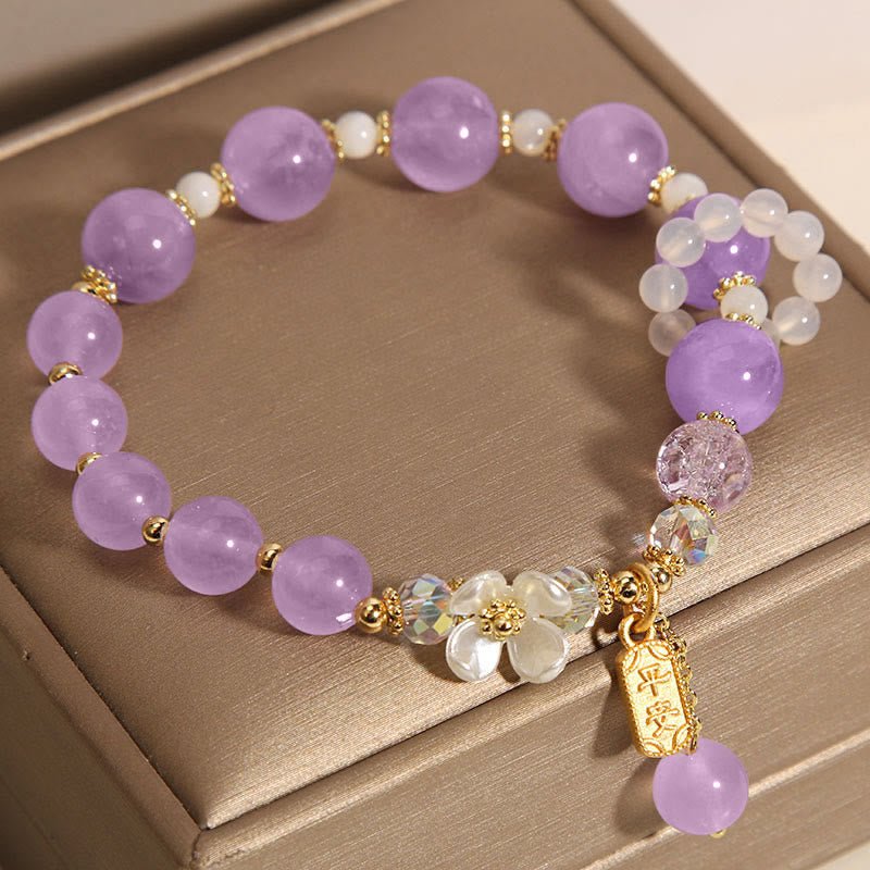 Women's Blue Crystal Amethyst Healing Bracelet - Lexians