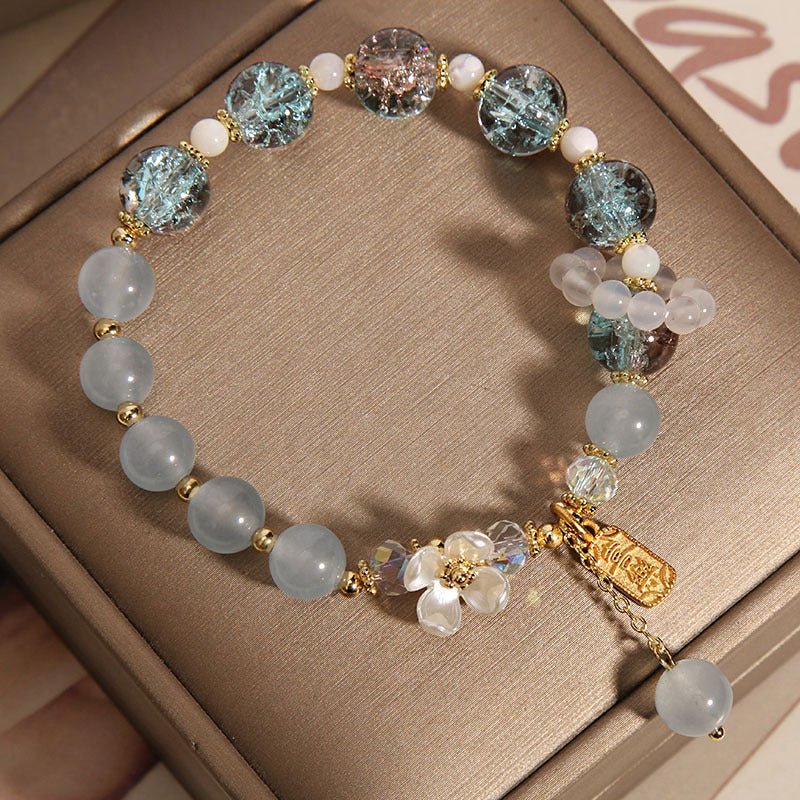 Women's Blue Crystal Amethyst Healing Bracelet - Lexians