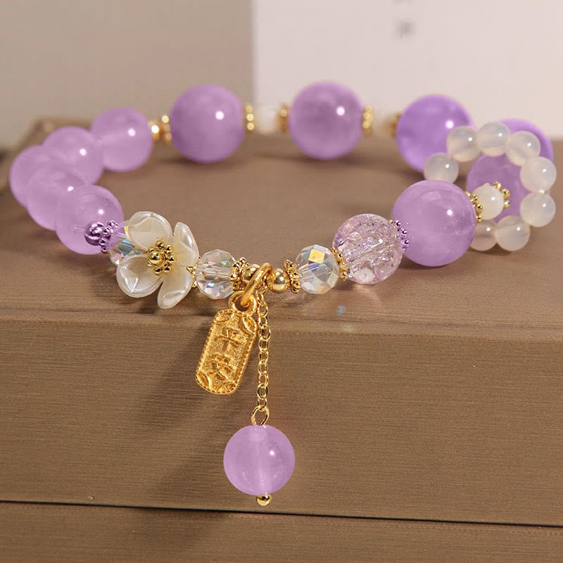 Women's Blue Crystal Amethyst Healing Bracelet - Lexians