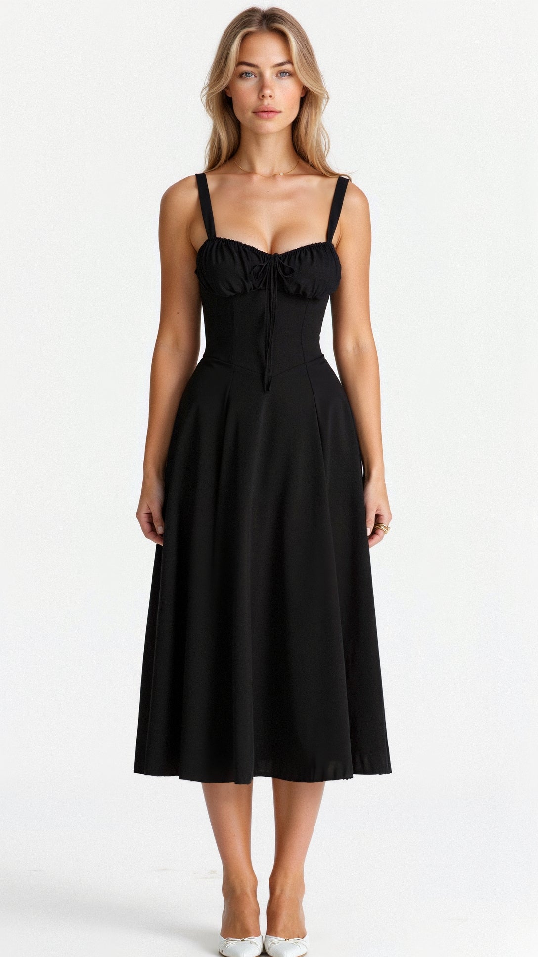 Women's Elegant Corset Summer Dress with Bow Detail - Lexians