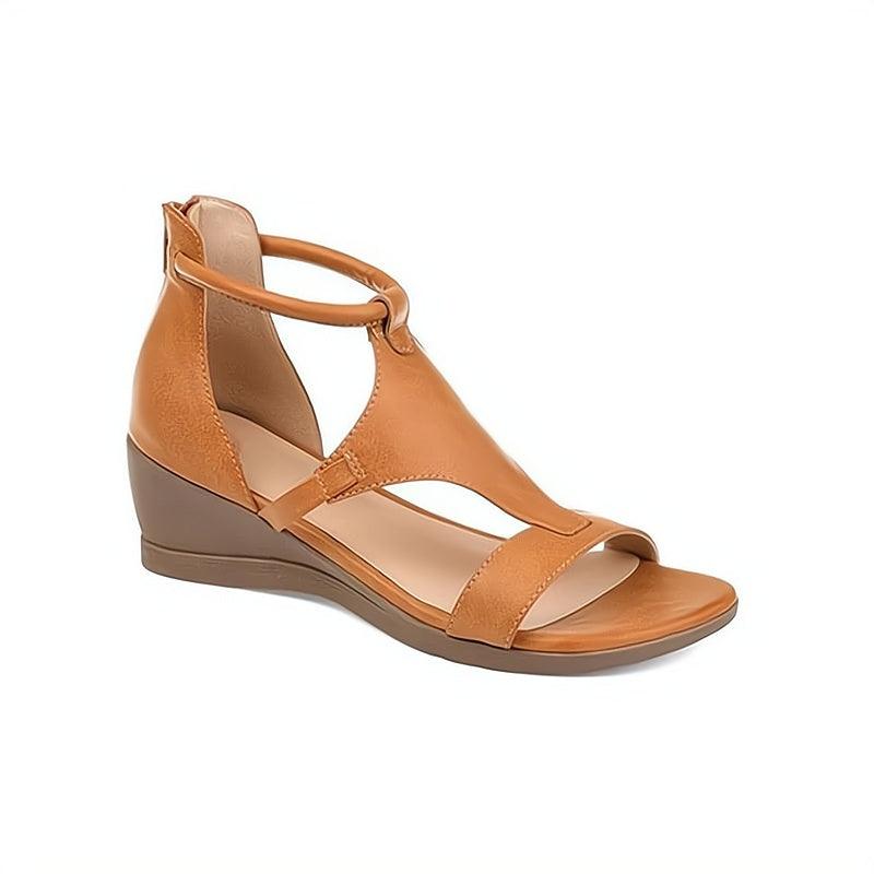 Women's Minimalist Everyday Wedge Sandals - Lexians
