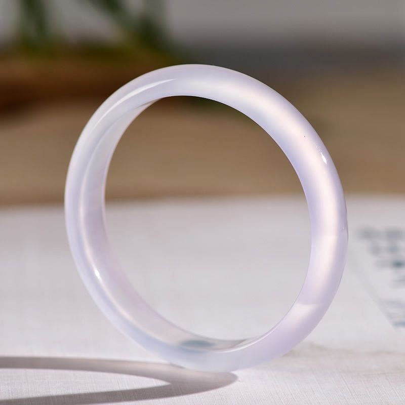 Women's Natural Purple Jade Bracelet Bangle - Soothing Protection - Lexians