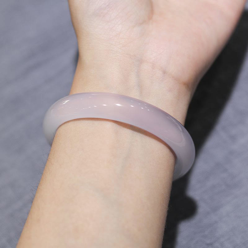 Women's Natural Purple Jade Bracelet Bangle - Soothing Protection - Lexians