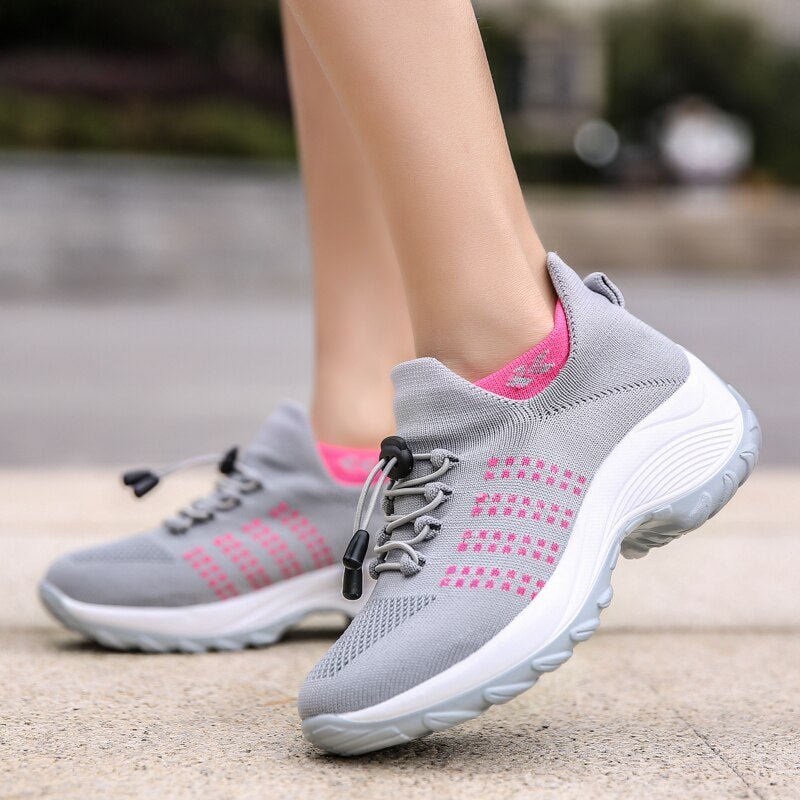 Women's Ortho Stretch Cushion Sneakers for Foot Pain Relief - Lexians