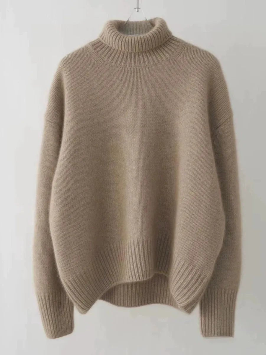 Women's Oversized Cashmere Turtleneck Sweater - Lexians