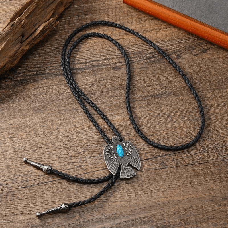 Women's Tribal Bolo Tie with Genuine Stone Accent - Lexians