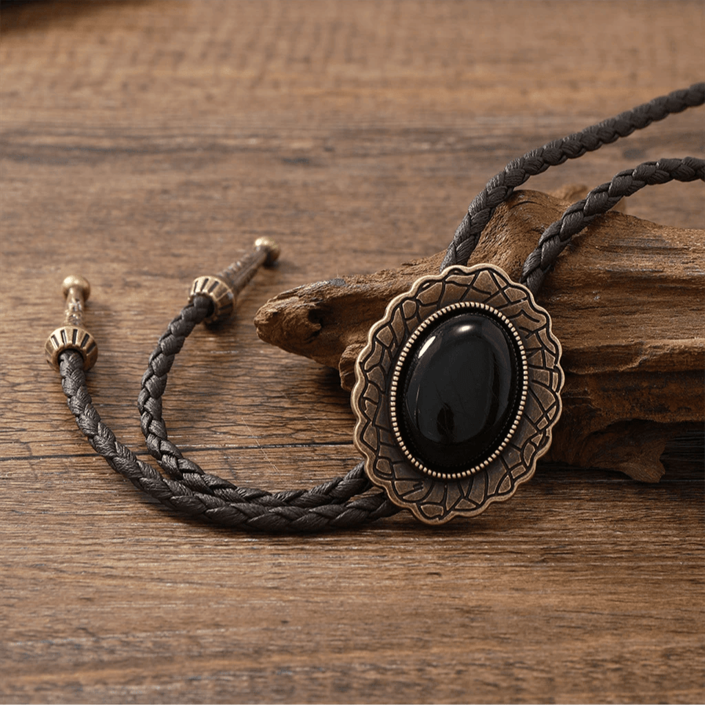 Women's Tribal Bolo Tie with Genuine Stone Accent - Lexians