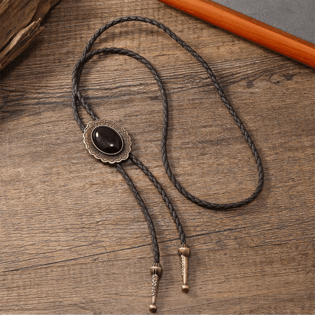 Women's Tribal Bolo Tie with Genuine Stone Accent - Lexians