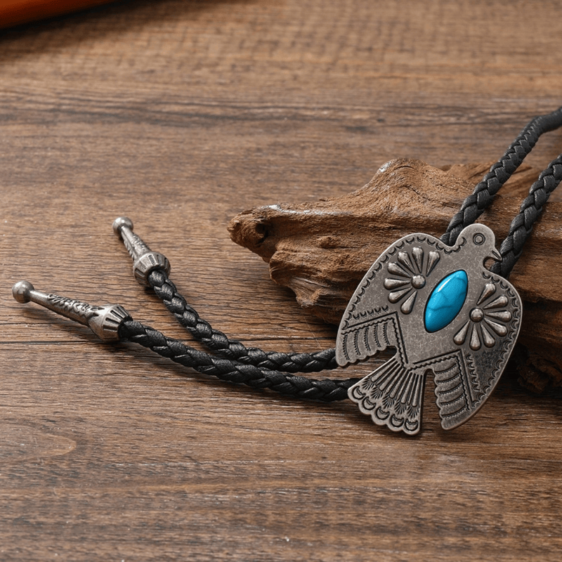 Women's Tribal Bolo Tie with Genuine Stone Accent - Lexians