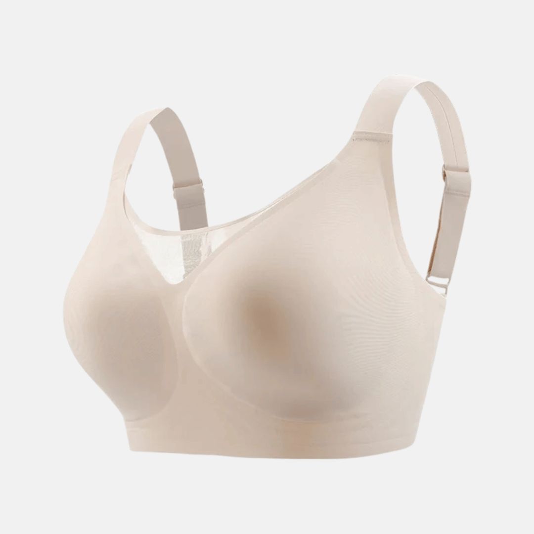 Strapless tube top bra for women, wireless and seamless, providing full cup support and a smooth silhouette.