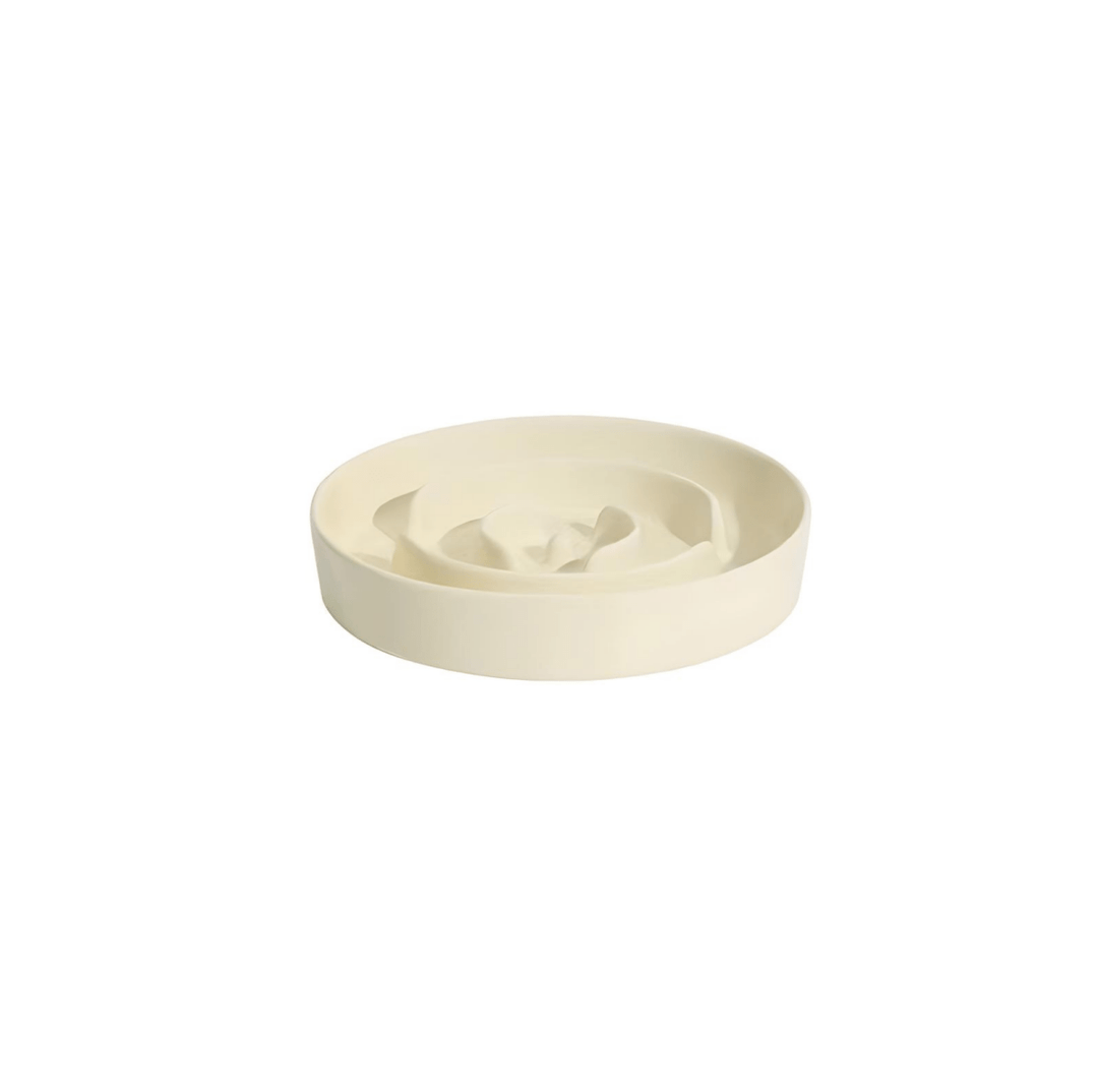Dog slow feeder ceramic bowl, stops fast eating, promotes better nutrient absorption.
