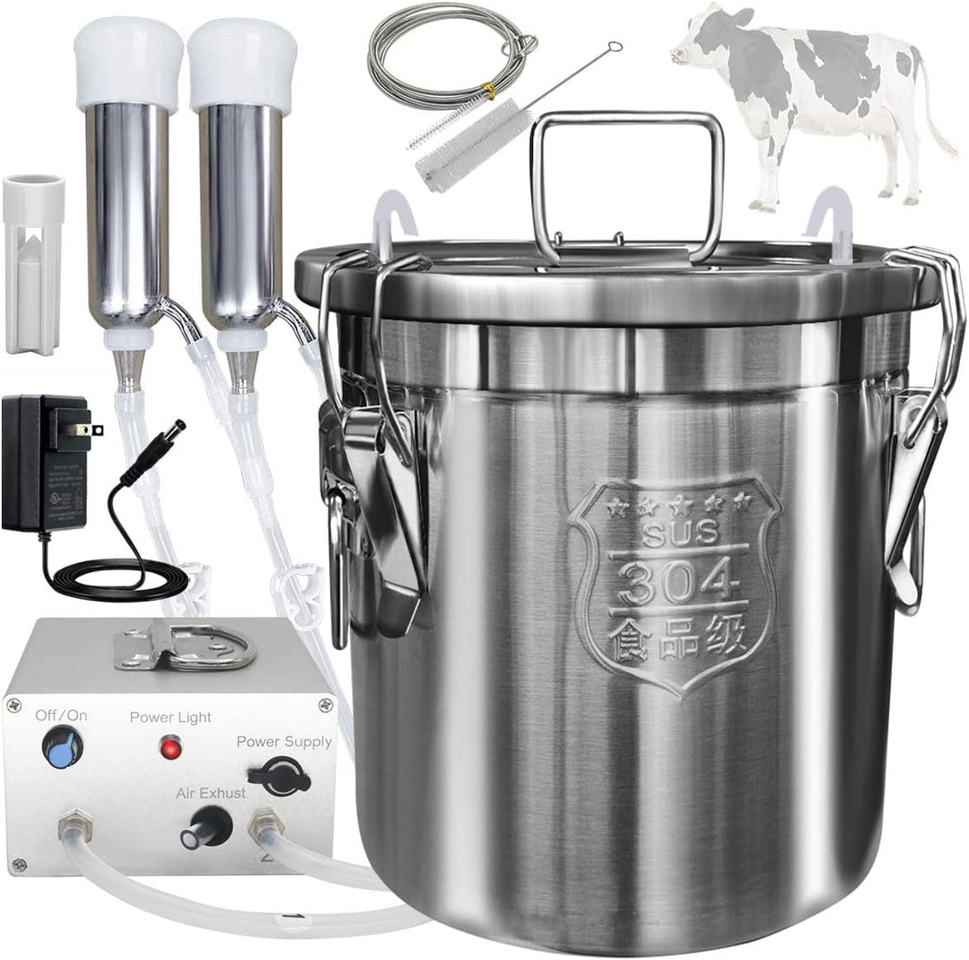 12L Portable Milking Machine with Auto Stop and Pulsation - Lexians