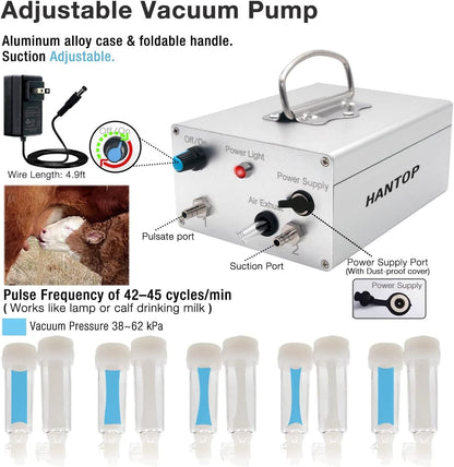 12L Portable Milking Machine with Auto Stop and Pulsation - Lexians