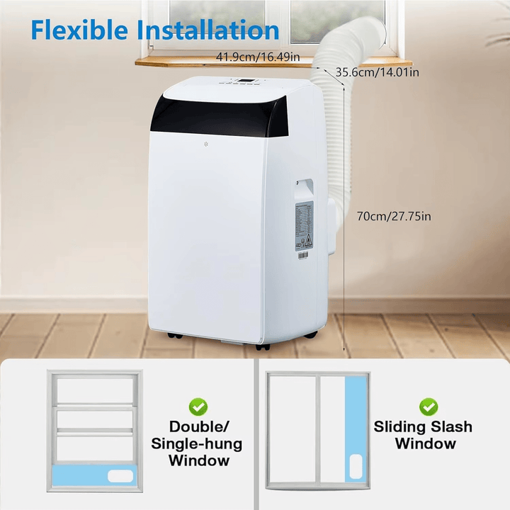 14000 BTU Portable Air Conditioner with Remote & Sleep Mode - Lexians