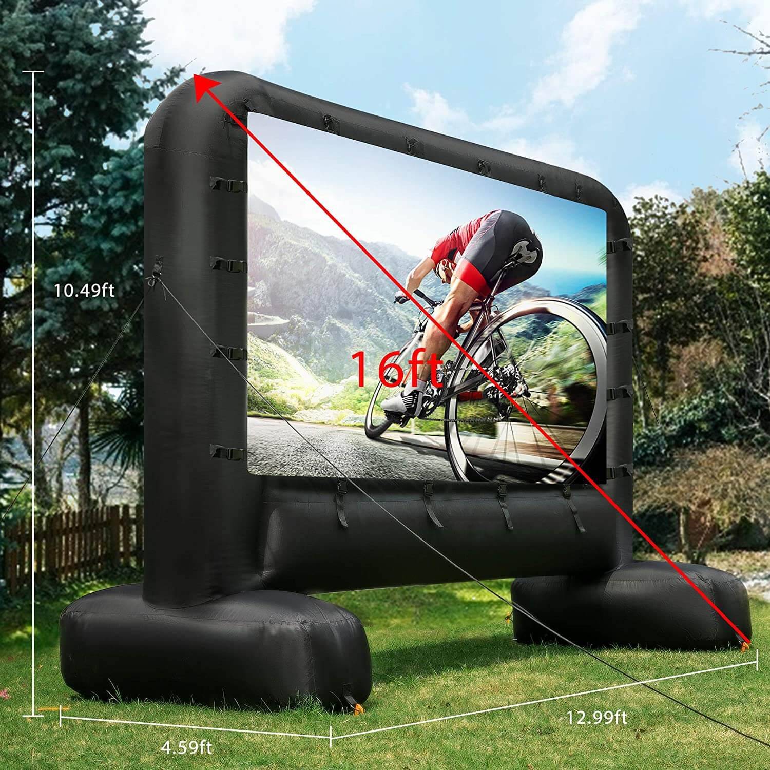 14ft Outdoor Movie Screen and Projector - Lexians