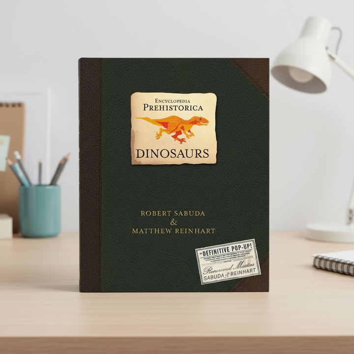 Children's 3D dinosaur adventure book with interactive pop-ups. An educational toy promoting prehistoric learning.