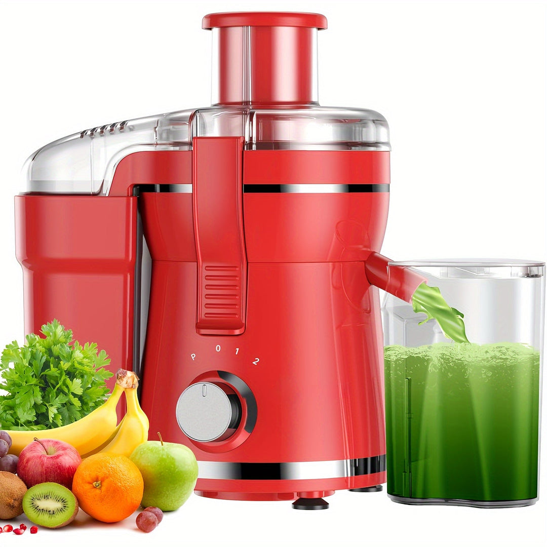 Modern 500W electric juicer enhancing your home kitchen. Perfect for quick, healthy fruit & vegetable drinks.