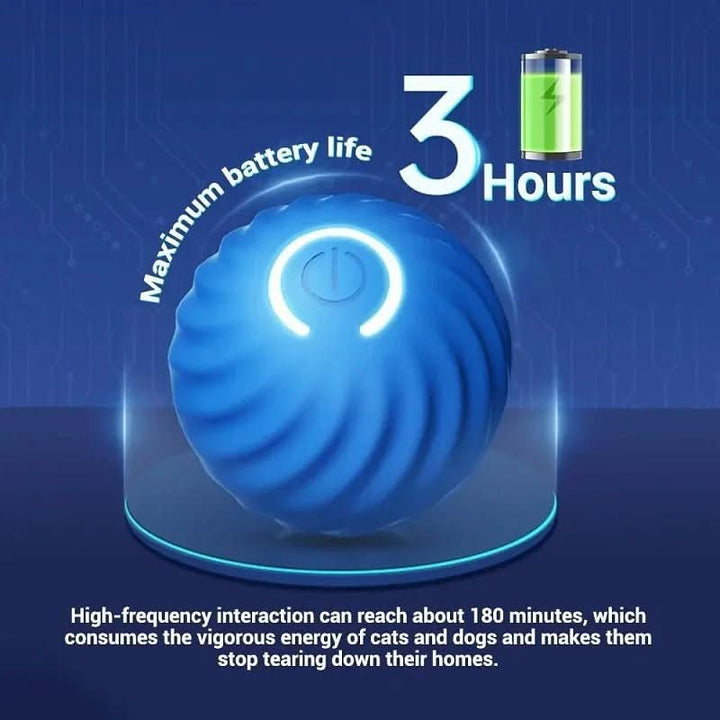 Engaging automatic pet ball for dogs, a smart interactive rubber toy for healthy exercise & mental enrichment.