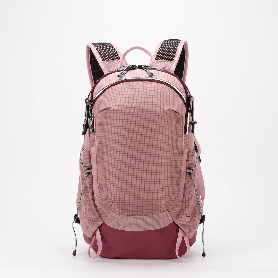 Durable 5.3 Gallon hiking backpack for men & women, perfect for day hikes & outdoor excursions. Water-resistant.