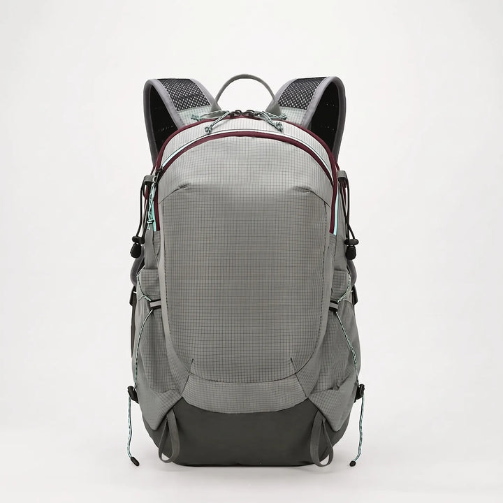 Spacious 5.3 Gallon hiking backpack. Lightweight & water-resistant, this unisex pack is perfect for trail travel.