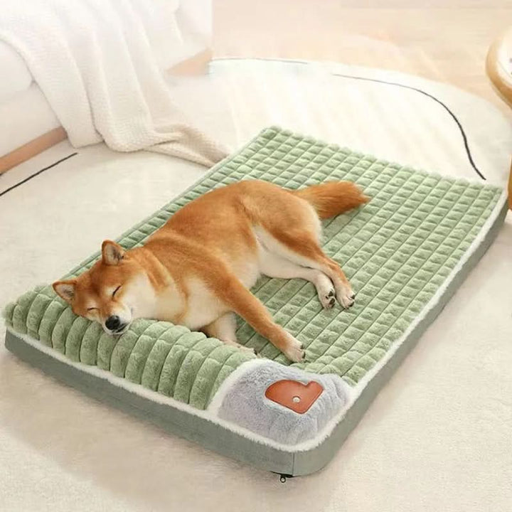 Soft, washable dog bed with removable cover for ultimate pet comfort & easy cleaning. Durable cozy pet sleep solution.