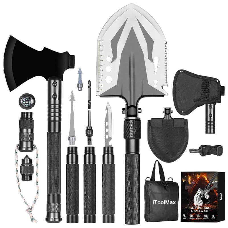 25 - in - 1 Survival Multi - Tool Shovel Kit for Outdoor Adventures - Lexians