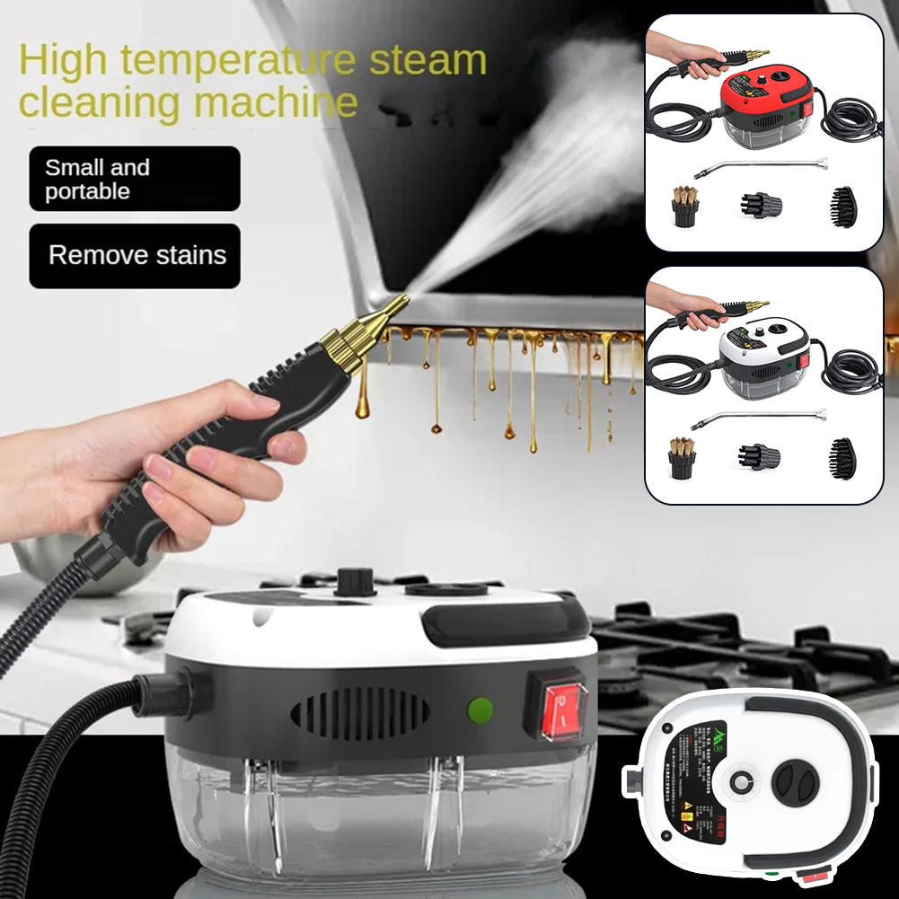 Chemical-free, eco-friendly 2500W steam cleaner for deep home & kitchen sanitation with 6 settings.