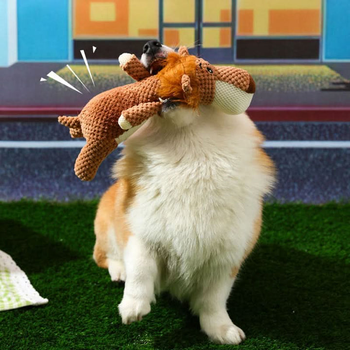 Tough rubber dog chew toy, designed for strong chewers & active dogs' enrichment & dental care.