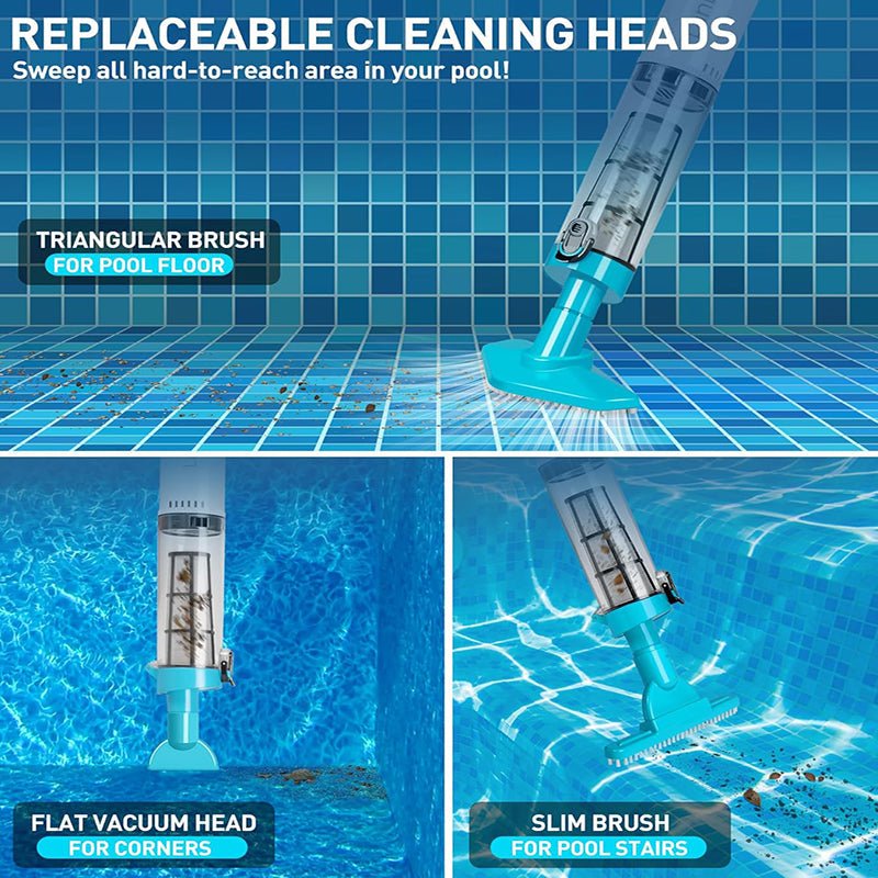 3 in 1 Cordless Rechargeable Pool Vacuum Cleaner - Lexians