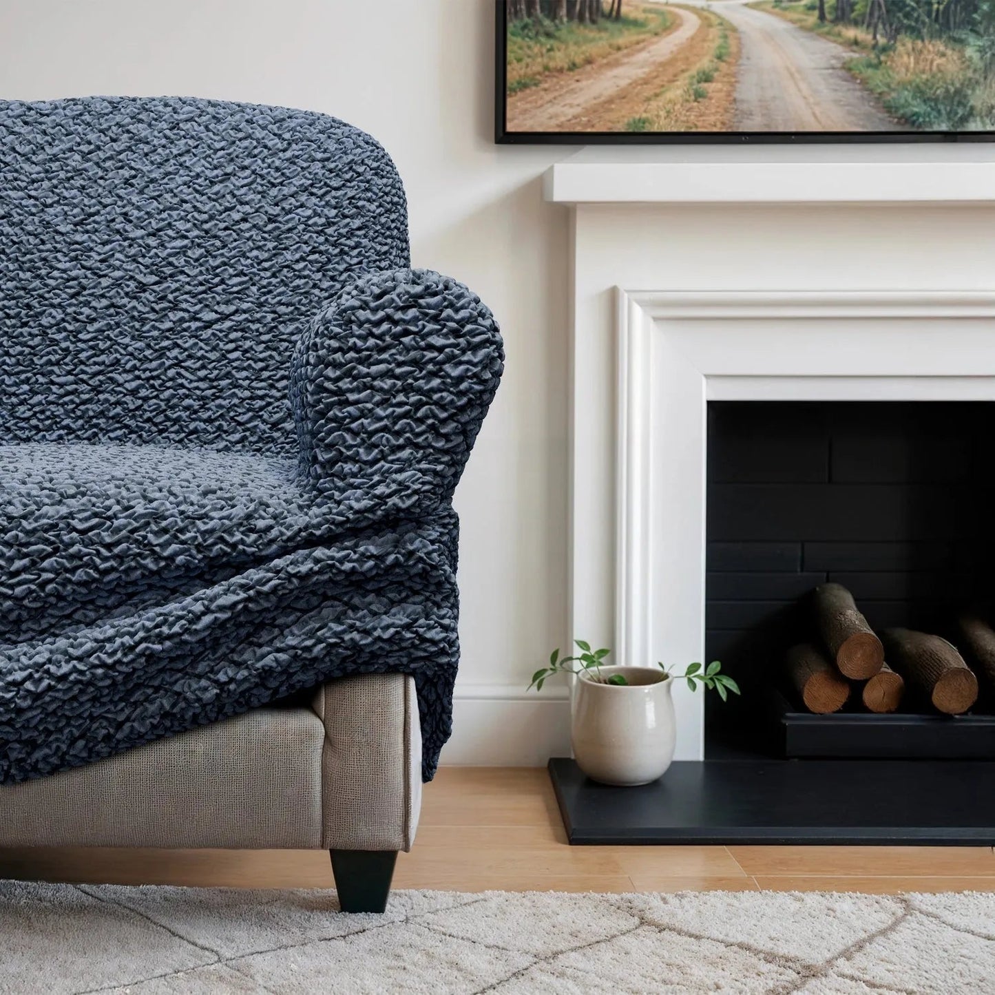 3 - Seater Sofa Slipcover - Printed Microfiber Collection - Lexians