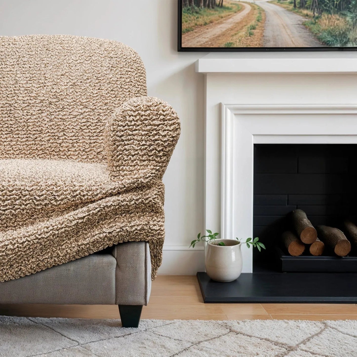 3 - Seater Sofa Slipcover - Printed Microfiber Collection - Lexians